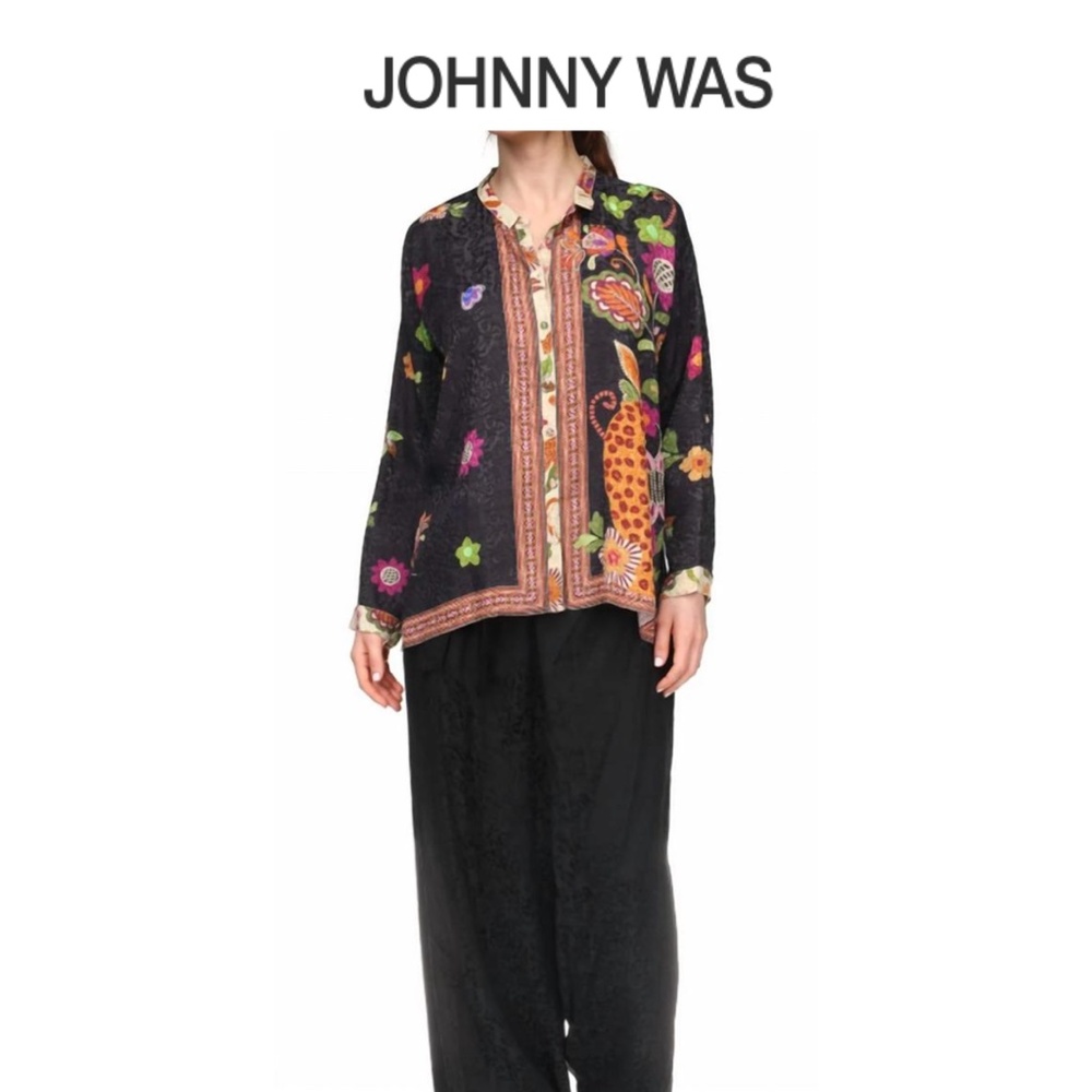 Johnny Was Oversized Audrey Shirt in Maxima